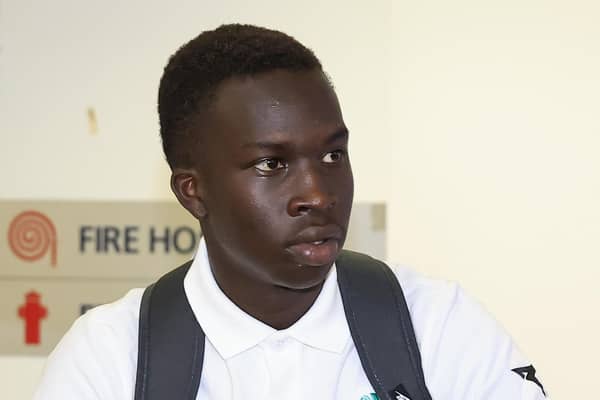 Garang Kuol has arrived in Edinburgh for talks with Hearts. Pic: Getty Images