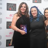 Wo:mankind Beauty staff celebrating their win at the 10th Scottish Hair & Beauty Awards