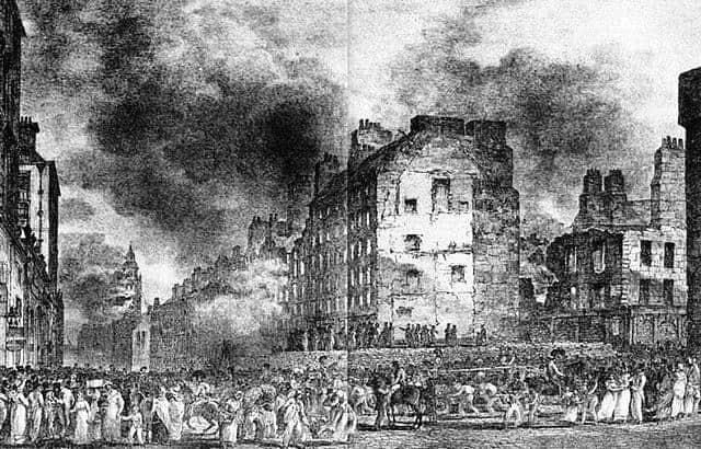 The Great Fire of Edinburgh.