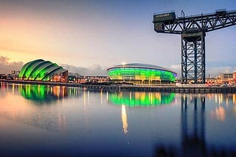 The Scottish Event Campus on Glasgow's Clyde waterfront boasts major venues like the Armadillo and the Ovo Hydro.
