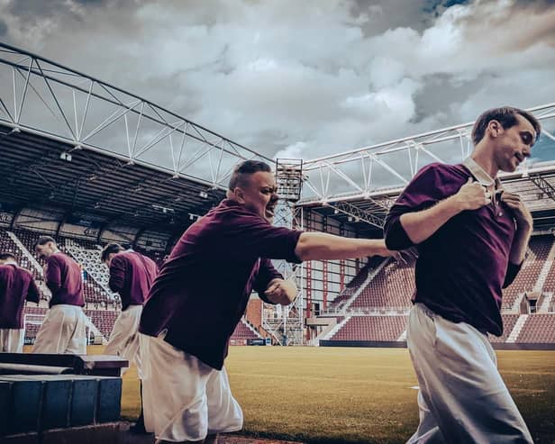 A War of Two Halves is staged at varous locations around Tynecastle.