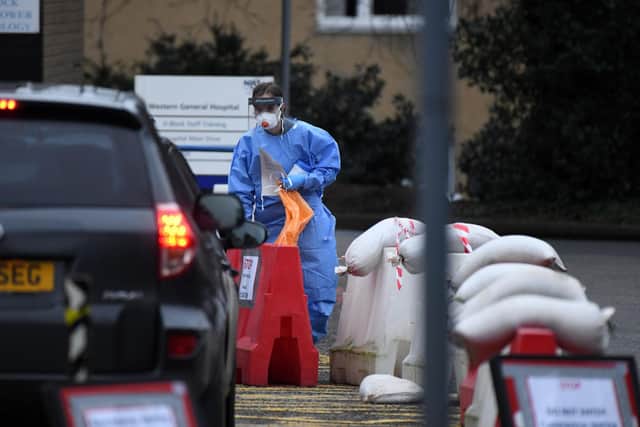A mobile pop in testing centre for caronavirus has been set in Edinburgh's western general hospital.