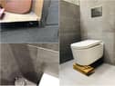 Angus Thomson says he has been left with a "shoddy" bathroom after paying for Bagno Design to do the work. Pictures: Supplied