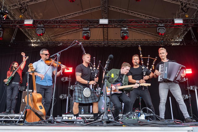 Country music legends like Skerryvore performed during the Royal Highland Hoolie, a new addition to the evening entertainment schedule.