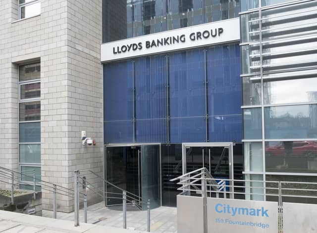 Lloyds Banking Group, which owns Bank of Scotland and Scottish Widows, has become the latest lender to cut reserves for bad debts on a brighter economic outlook. Picture: Ian Rutherford