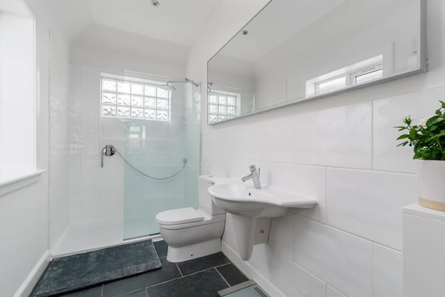 The en-suite shower room, which adjoins the master bedroom.