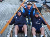 Grant Gilchrist, Rob Wainwright, and Pierre Schoeman are taking part in the Edinburgh challenge for Doddie Weir (Tony Marsh)