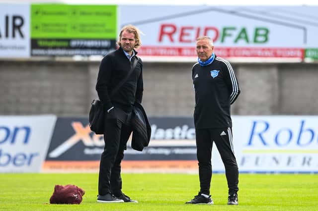 Hearts manager Robbie Neilson and Peterhead manager Jim McInally.