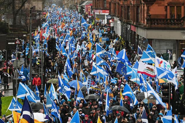 An independence march through Glasgow
