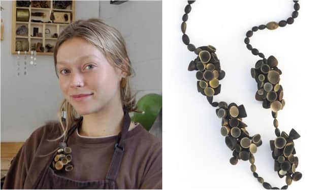 Iona Turner, whose jewellery which is made from seaweed, has been selected by the Scottish Goldsmiths Trust and Lyon & Turnbull for the online Elements 2021 graduate showcase exhibition.