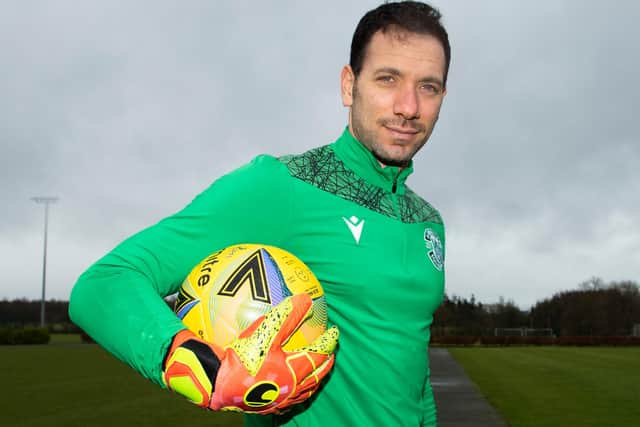 TRANENT, SCOTLAND - FEBRUARY 05 :  Ofir Marciano during a Hibs media session at Tranent on February 05, 2021, in Tranent, Scotland. (Photo by Paul Devlin / SNS Group)