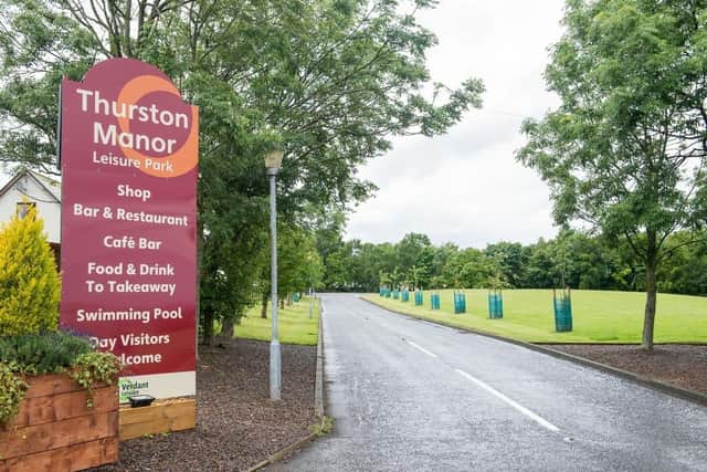 Thurston Manor Leisure Park at Innerwick was locked down and three people arrested during a police incident on Thursday morning.