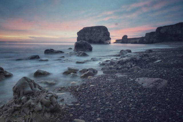There can be few better places in the borough to watch the sunrise than at Marsden Rock. It's captured here in all its glory by Vikkie Everard.