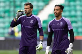 David Marshall, left, and Jojo Wollacott could both be missing for the trips to Aston Villa and Aberdeen. Picture: Ross Parker / SNS Group