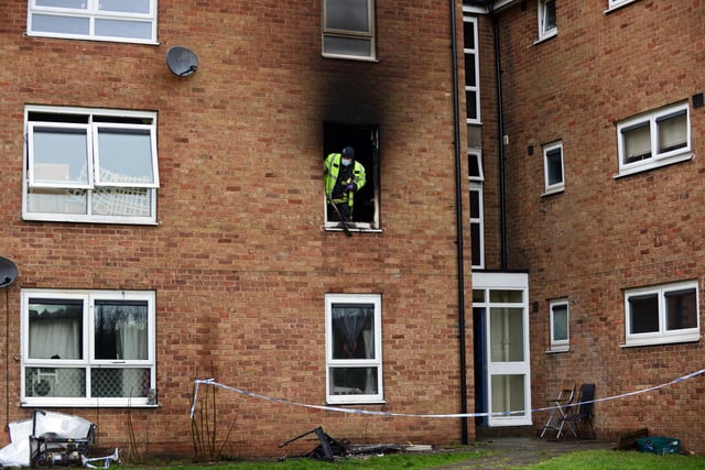 Some trapped residents were rescued from the flats by firefighters while others climbed down ladders to escape.