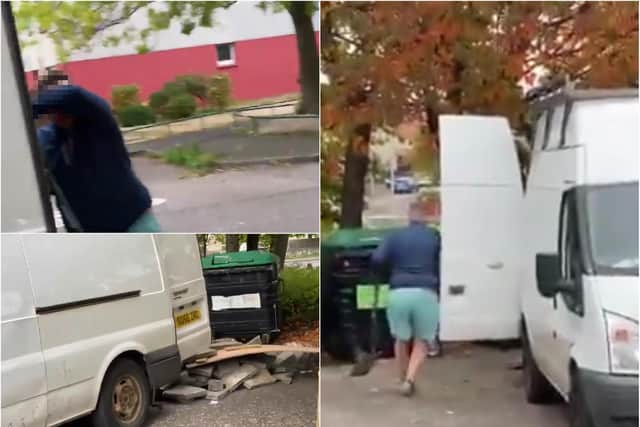 The confrontation in Wester Hailes was caught on camera on Friday afternoon. Video/Pic: Serge Cornu