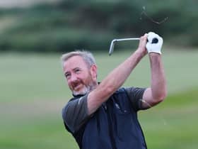 Graham Fox, pictured playing in last year's Loch Lomond Whiskies' Scottish PGA Championship at West Kilbride, leads the way in the Northern Open at Moray. Picture: Mark Runnacles/Getty Images.