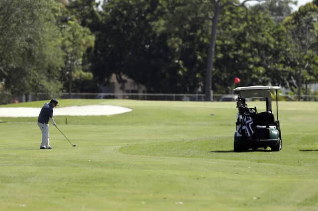 Will golfers have to beware a new hazard in the bunker courtesy of kids with buckets and spades? (Picture: Wilfredo Lee/AP)