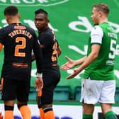 Rangers 'James Tavernier turns down a handshake from Ryan Porteous during Hibs' 2-2 draw with the league leaders in September.
