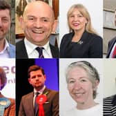 Clockwise from top right: Councillors Day, Aldridge, Cameron, Arthur, Griffiths, Watt, Dalgleish, and Mowatt