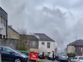 Locals could see smoke billowing from the Armadale Shed, a local community space near South Street, in the West Lothian town. (Photo credit: Christine Dunsmore)