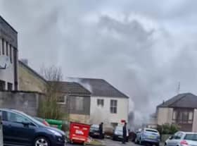 Locals could see smoke billowing from the Armadale Shed, a local community space near South Street, in the West Lothian town. (Photo credit: Christine Dunsmore)