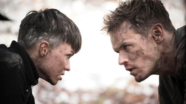 Sam Heughan plays Special Forces operative Tom Buckingham alongside Ruby Rose (Picture: Sky Cinema)