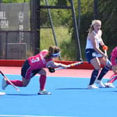 Louise Campbell steers the ball home as Scotland go 2-0 ahead against the Great Britain Development Squad at Peffermill, Edinburgh. Picture: Nigel Duncan