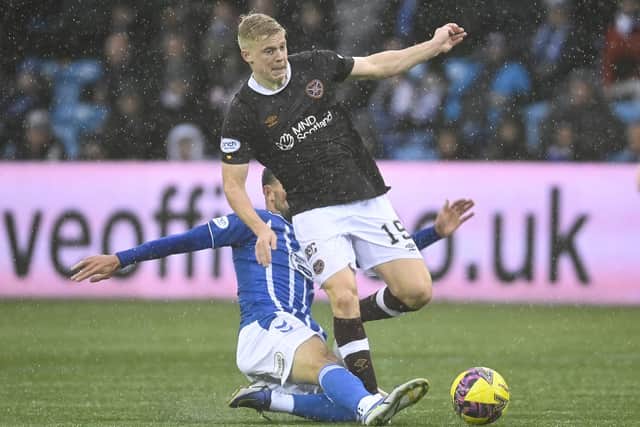Alex Cochrane in action during the recent 2-2 draw with Kilmarnock, the only match where Hearts have avoided defeat in the last five. Picture: SNS