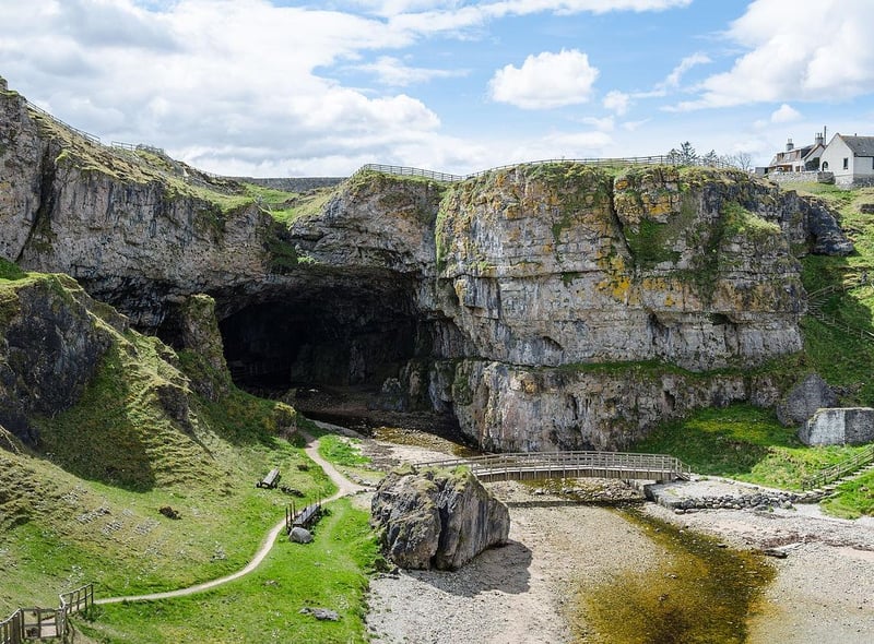 Smoo Cave, the large sea cave in Durness in Sutherland, where a young John Lennon would go exploring with his cousin Stan Parkes when they were youngsters.