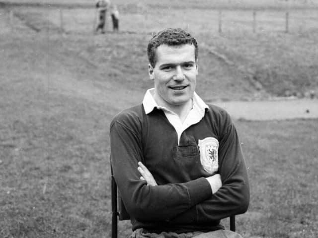Chris Shevlane, who has died at the age of 80, pictured in a Scotland jersey in February 1964