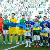 Hibs showed their support for Ukraine and the Dnipro Kids charity ahead of the recent match with St Johnstone