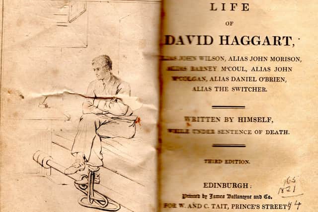 The title page and frontispiece of David Haggart’s memoirs
