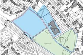 A site plan shows the layout of the new East Linton school.