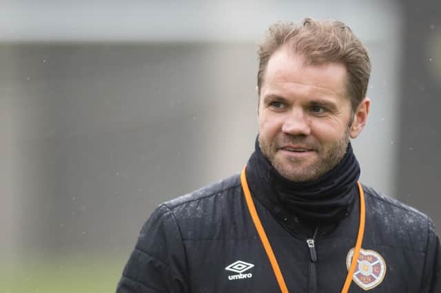 Hearts head coach Robbie Neilson will select his first team of the league season when Ross County visit Tynecastle Park on Saturday. Picture: SNS
