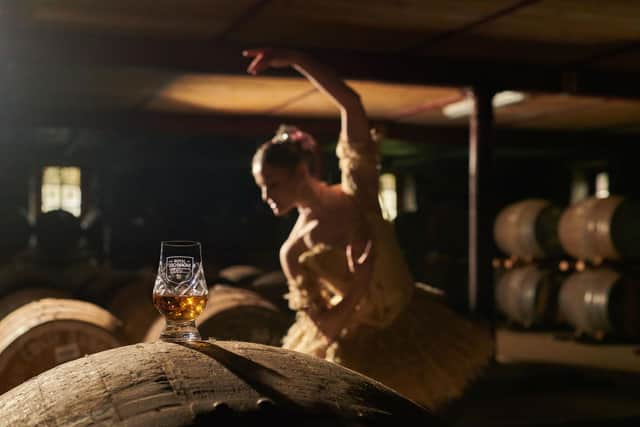 Scottish Ballet dancer Alice Kawalek at Royal Lochnagar Distillery on Royal Deeside.