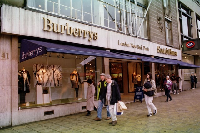 High fashion retailer Burberry was always busy with shoppers in the 1990s.