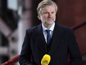 Former Hearts defender Steven Pressley - pictured on recent pundit duties at Tynecastle - has returned to coaching with Brentford. (Photo by Ross Parker / SNS Group)