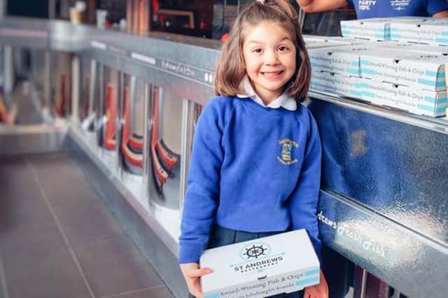 Local children who are in receipt of free school meals in the area will be able to have a hot dish from the chip shop
