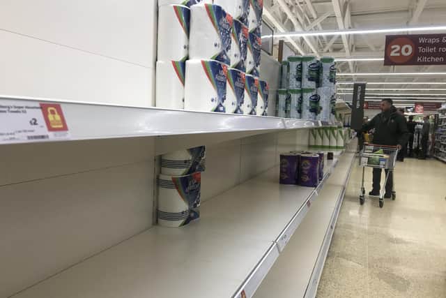 Empty shelves in Sainsbury’s Craigleith