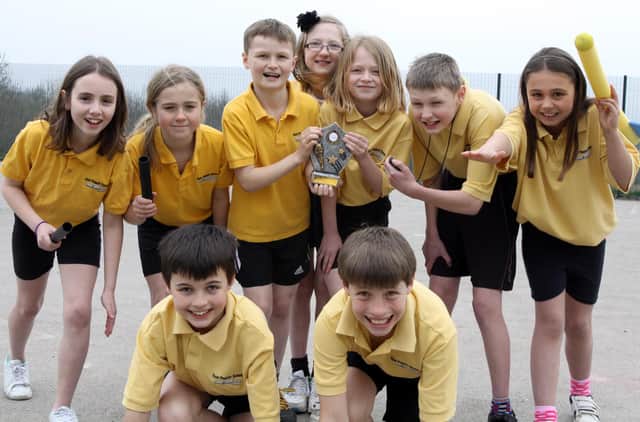 Winning smiles from sporty pupils at Hady Primary School, Chesterfield in 2007.