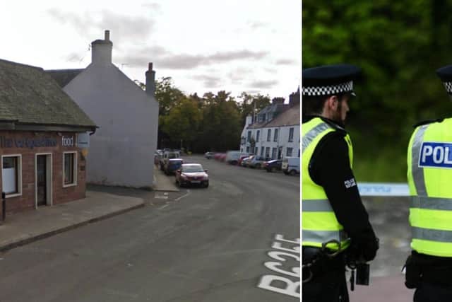 Duns Road: Two men assaulted and car window smashed during incident in East Lothian village shop