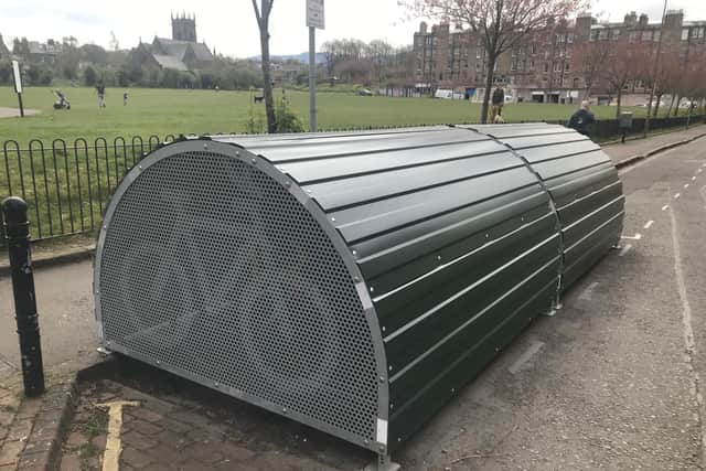 The rollout of Edinburgh's bike storage containers is set to double in size. Pic: Edinburgh City Council