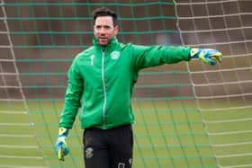 Goalkeeper Ofir Marciano has informed the club that he not sign a new contract and will leave Hibs this summer. Photo by Mark Scates / SNS Group