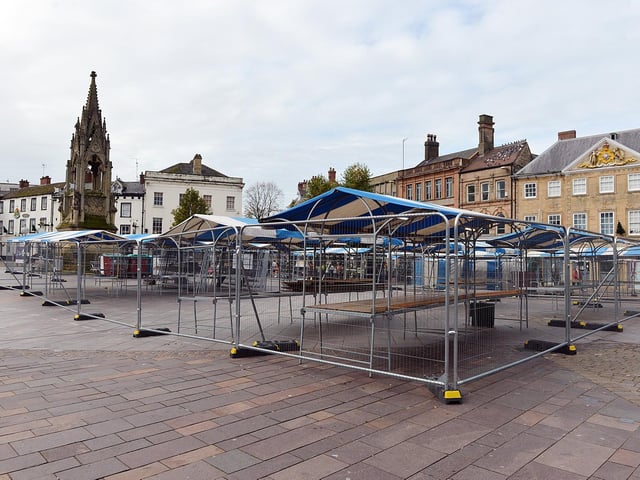 No sign of life in the market on the first day of the new lockdown in Mansfield.
