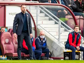 Dundee manager James McPake at Tynecastle.