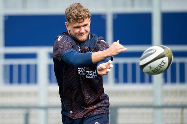 Darcy Graham, pictured during an Edinburgh Rugby training session, returns to the starting XV.