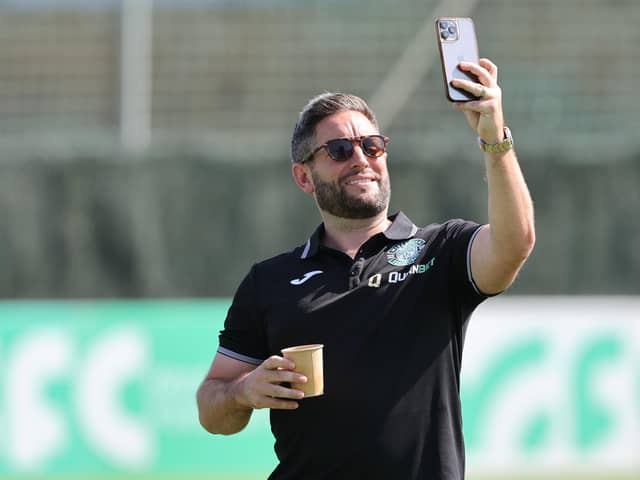 Lee Johnson has sought advice from the Hibs players with prior experience of European competition. Picture: Mark Scates / SNS Group