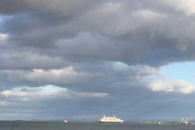 Fred Olsen ships have been anchored in the Forth while operations are suspended.