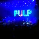 Pulp on stage at the Edinburgh Hogmanay Concert in the Gardens at Ross Bandstand, on December 31, 2023.